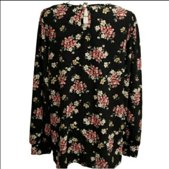 Perfect Peach Floral Print Long Sleeve Blouse - Picture 3 of 6